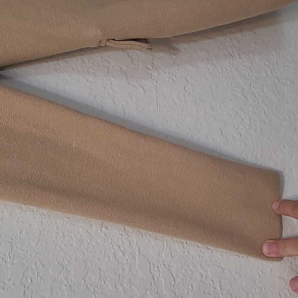 Lauren Ralph Lauren Sweater-Knit Blazer cardigan in camel/Tan size M - Picture 8 of 9